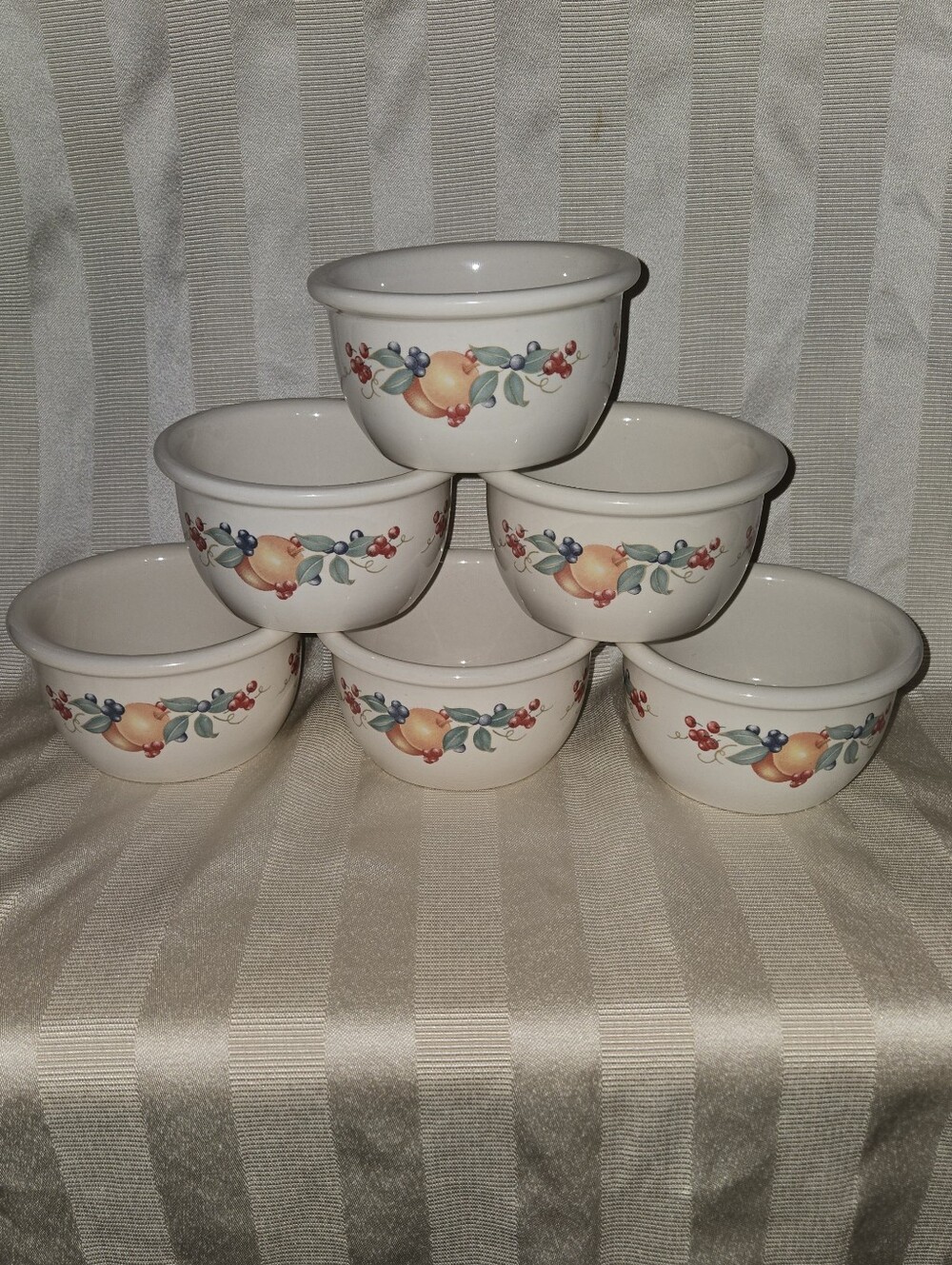 Corelle Abundance Pattern Ramikens Set Of 6